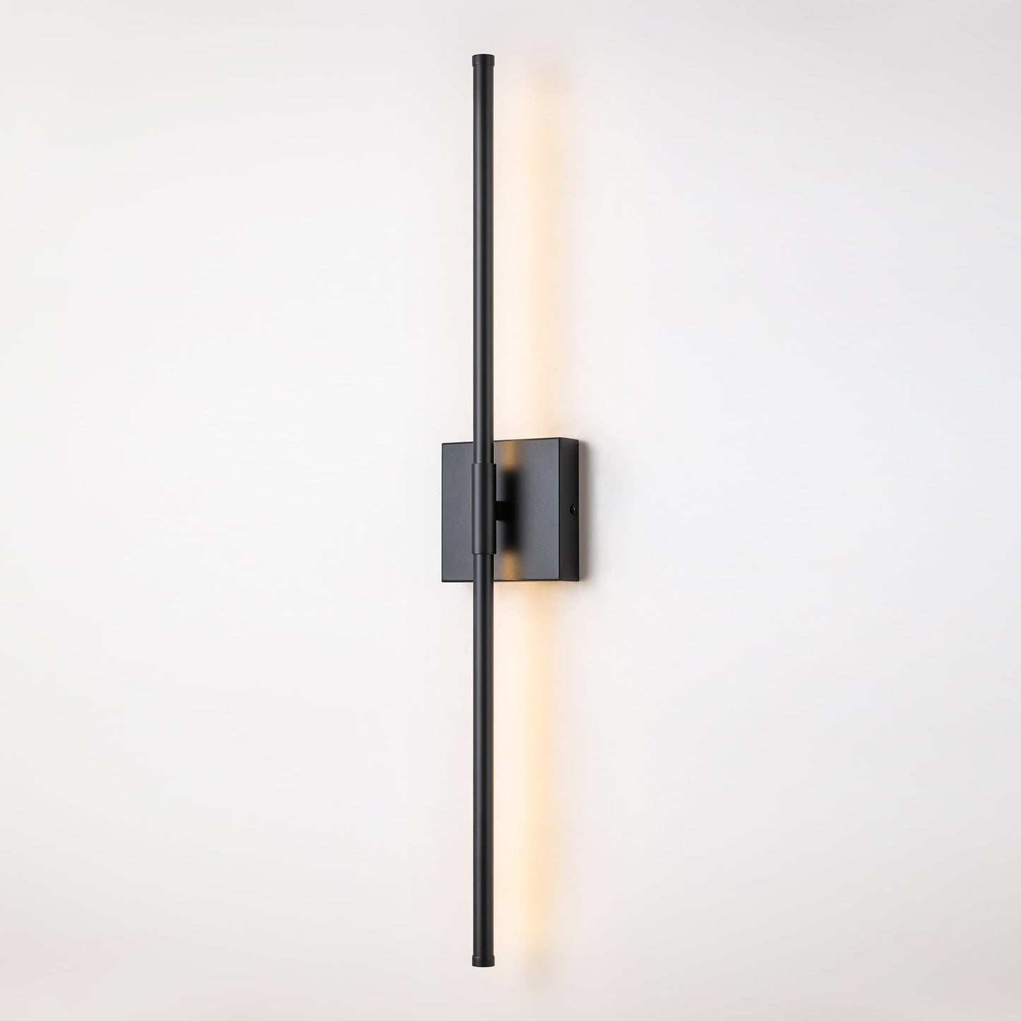Applique murale linéaire moderne à 1 ampoule, noire/dorée/nickel, à LED, à intensité variable, pour salle de bain