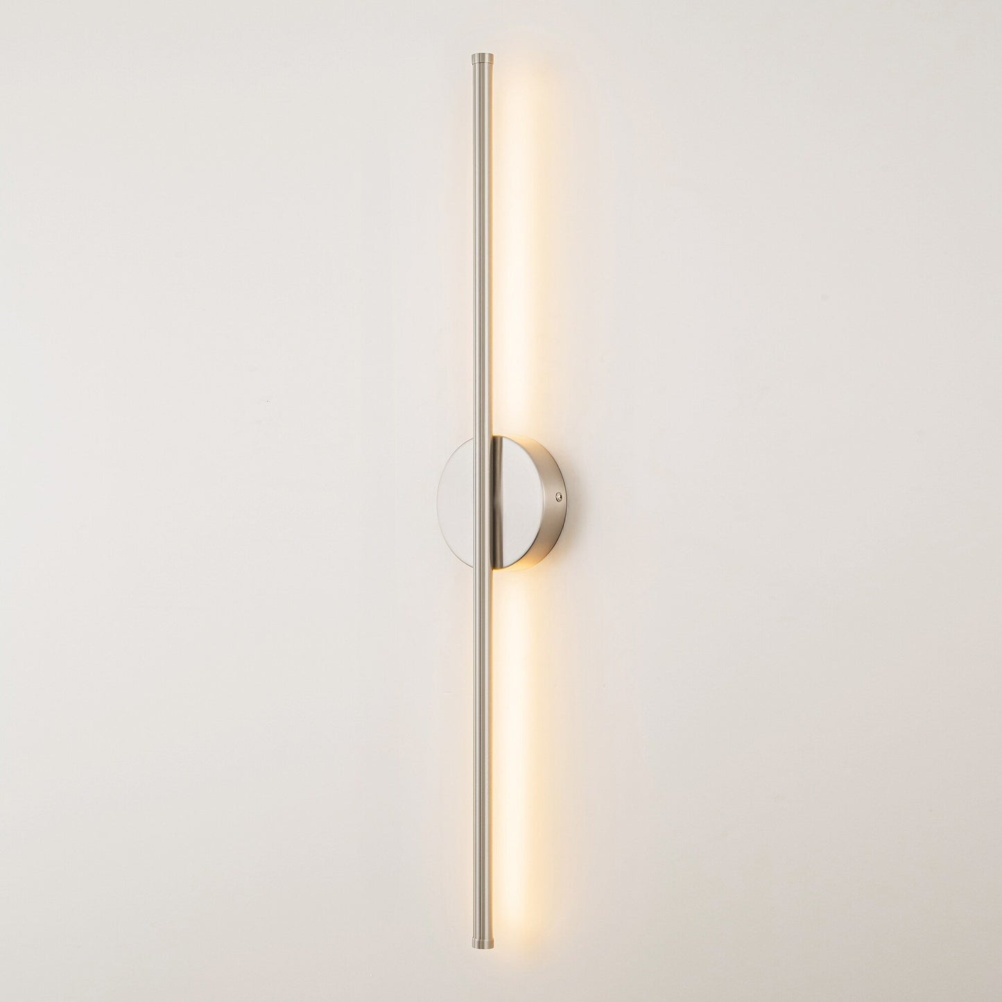 Applique murale linéaire moderne à 1 ampoule, noire/dorée/nickel, à LED, à intensité variable, pour salle de bain