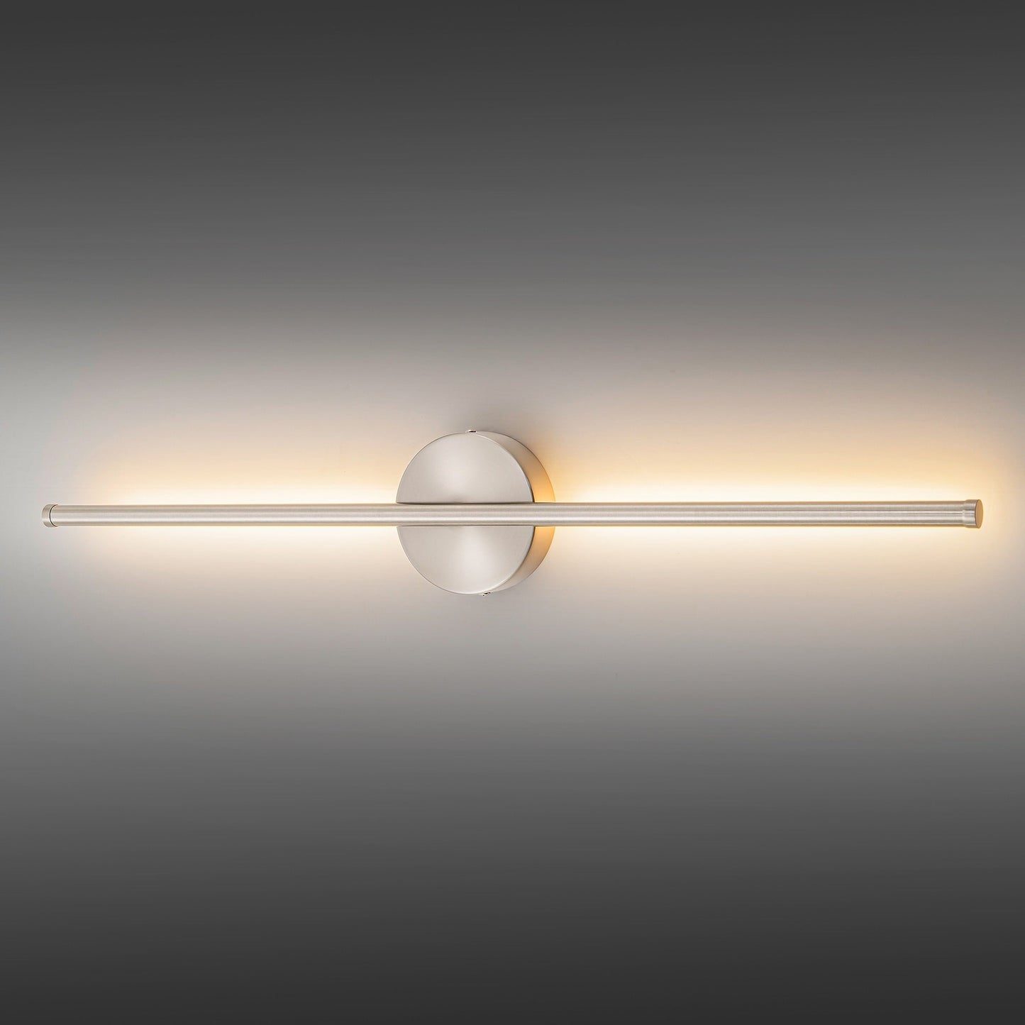 Applique murale linéaire moderne à 1 ampoule, noire/dorée/nickel, à LED, à intensité variable, pour salle de bain