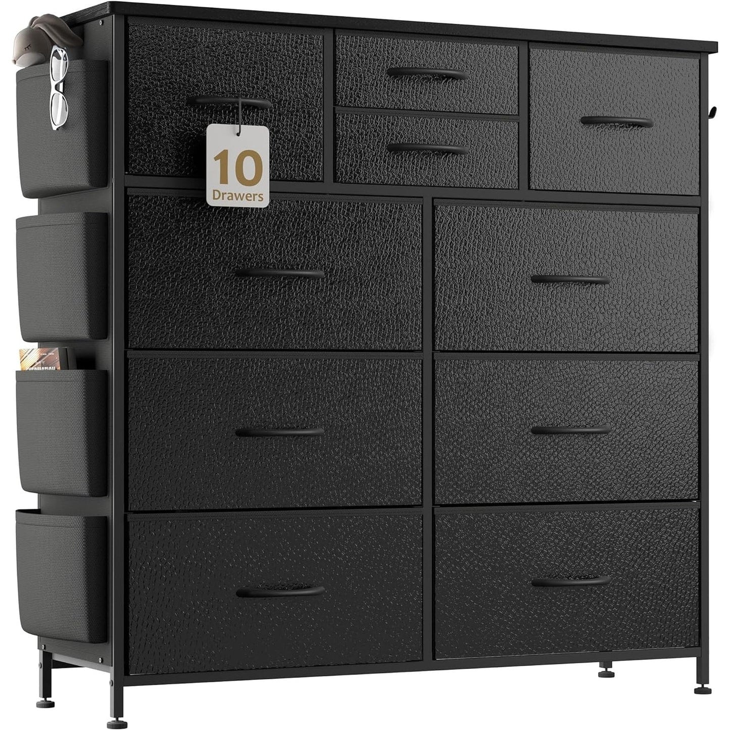 Commode à 10 tiroirs en tissu pour placard de rangement, unité de rangement pour chambre à coucher