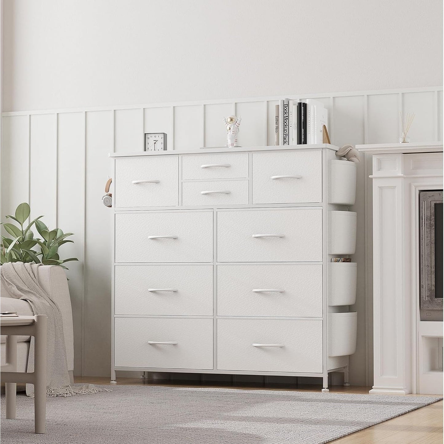 Commode à 10 tiroirs en tissu pour placard de rangement, unité de rangement pour chambre à coucher