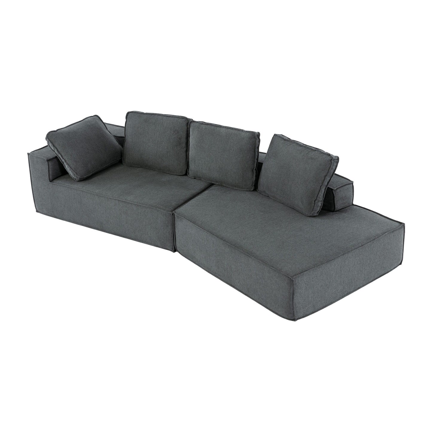 Canapé-lit d'intérieur moderne et élégant, 125 cm, aux lignes épurées, pour salon, beige