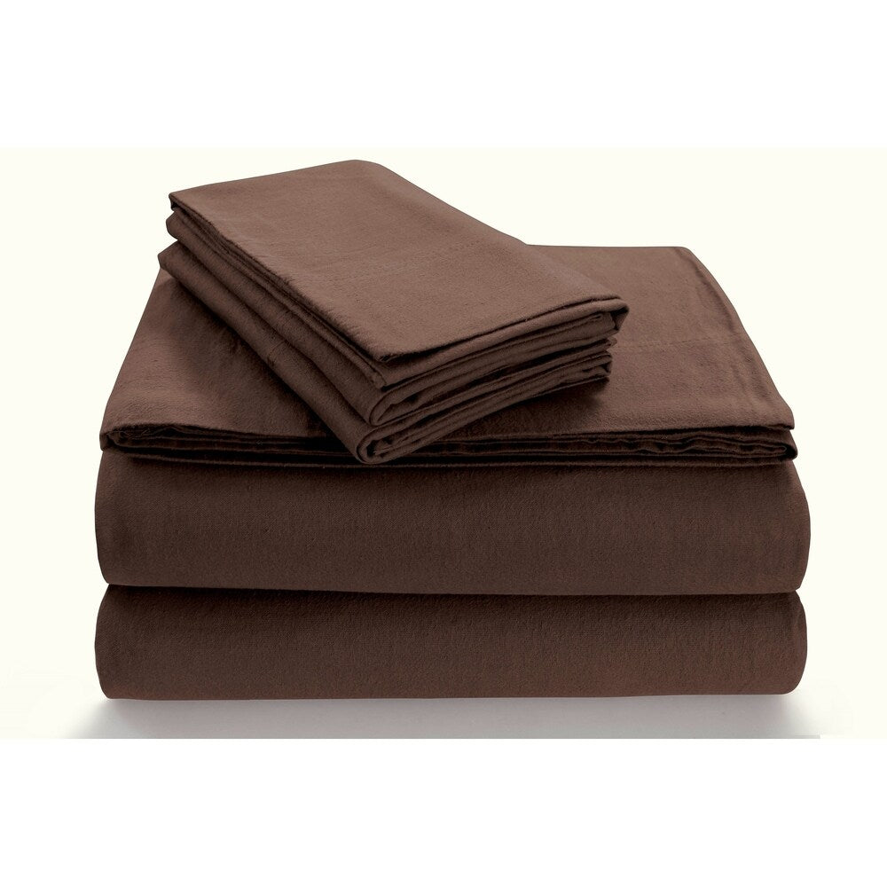 Parure de lit en flanelle douillette 170 g/m² avec poche extra profonde