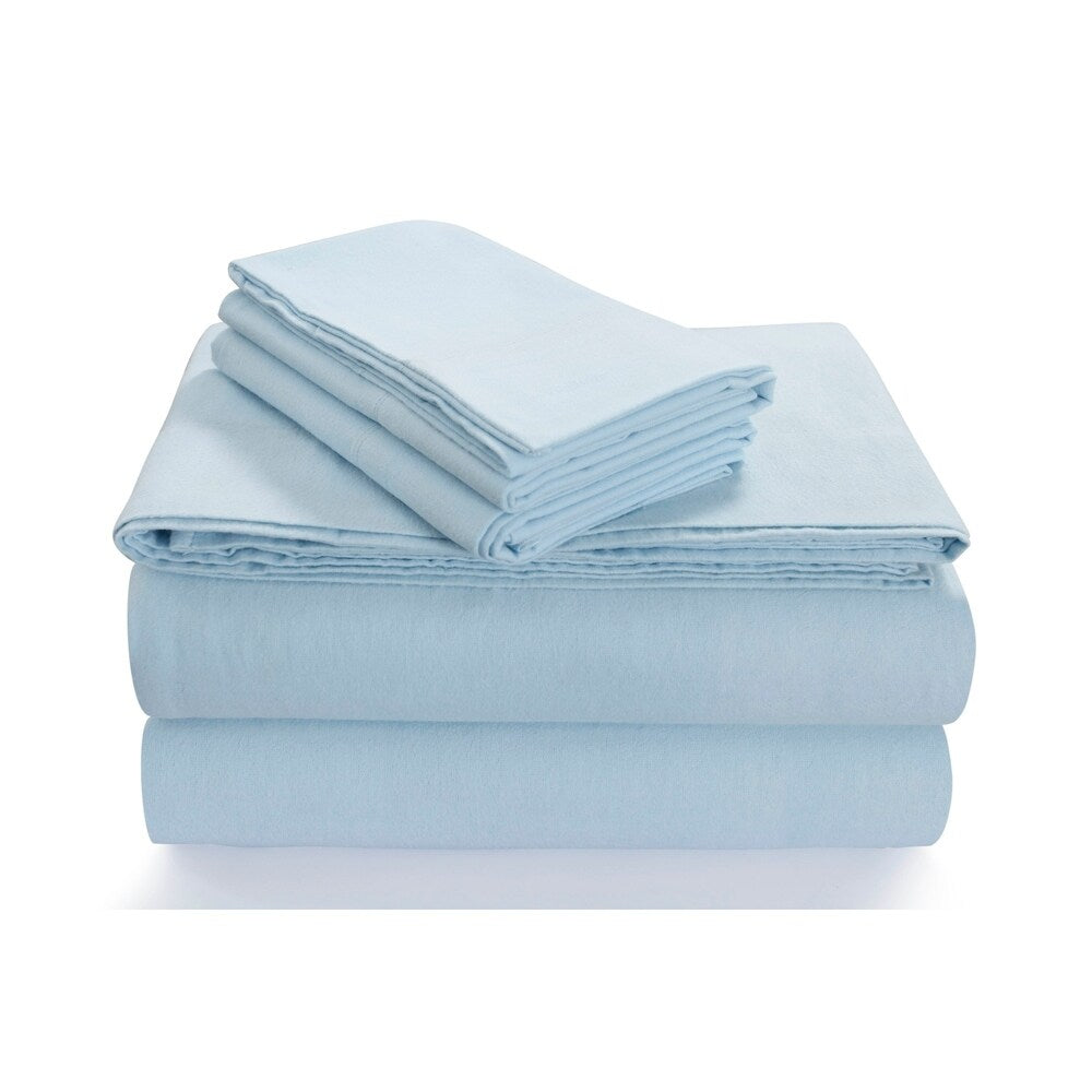Parure de lit en flanelle douillette 170 g/m² avec poche extra profonde