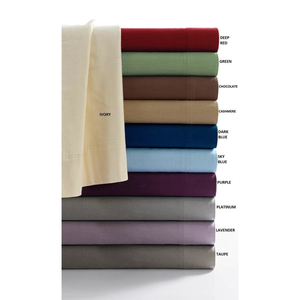 Parure de lit en flanelle douillette 170 g/m² avec poche extra profonde