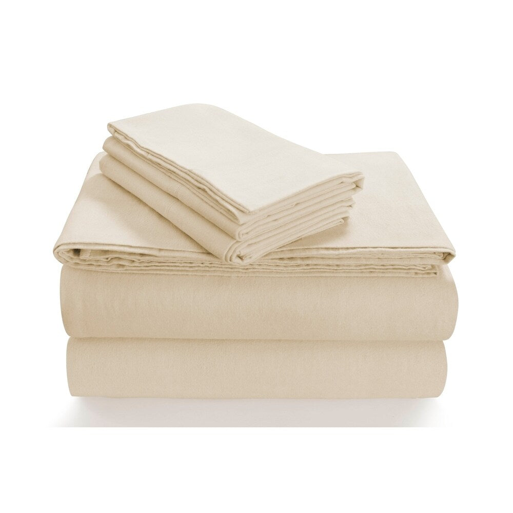 Parure de lit en flanelle douillette 170 g/m² avec poche extra profonde
