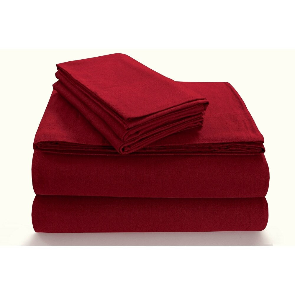Parure de lit en flanelle douillette 170 g/m² avec poche extra profonde