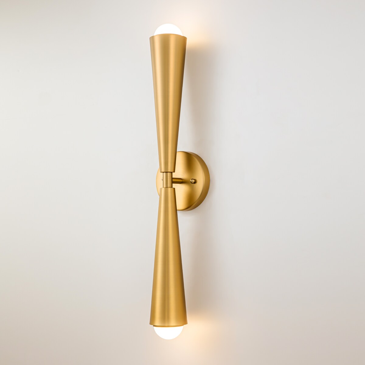 Applique murale LED à double cône et 2 lumières, style sablier, haut et bas