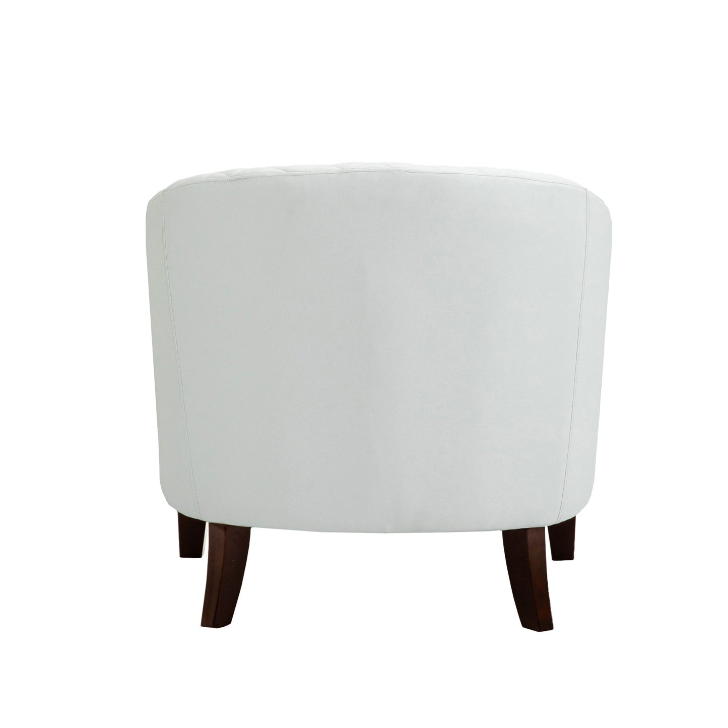 Lot de 2 chaises d'appoint tonneau en cuir vegan de 29 W avec garniture cloutée