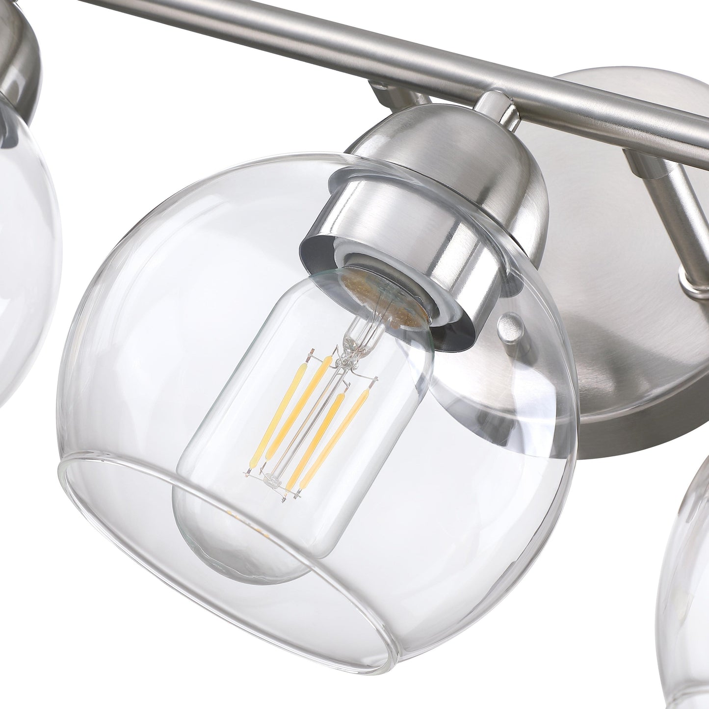 Luminaires de salle de bain ronds en verre à 3 lumières