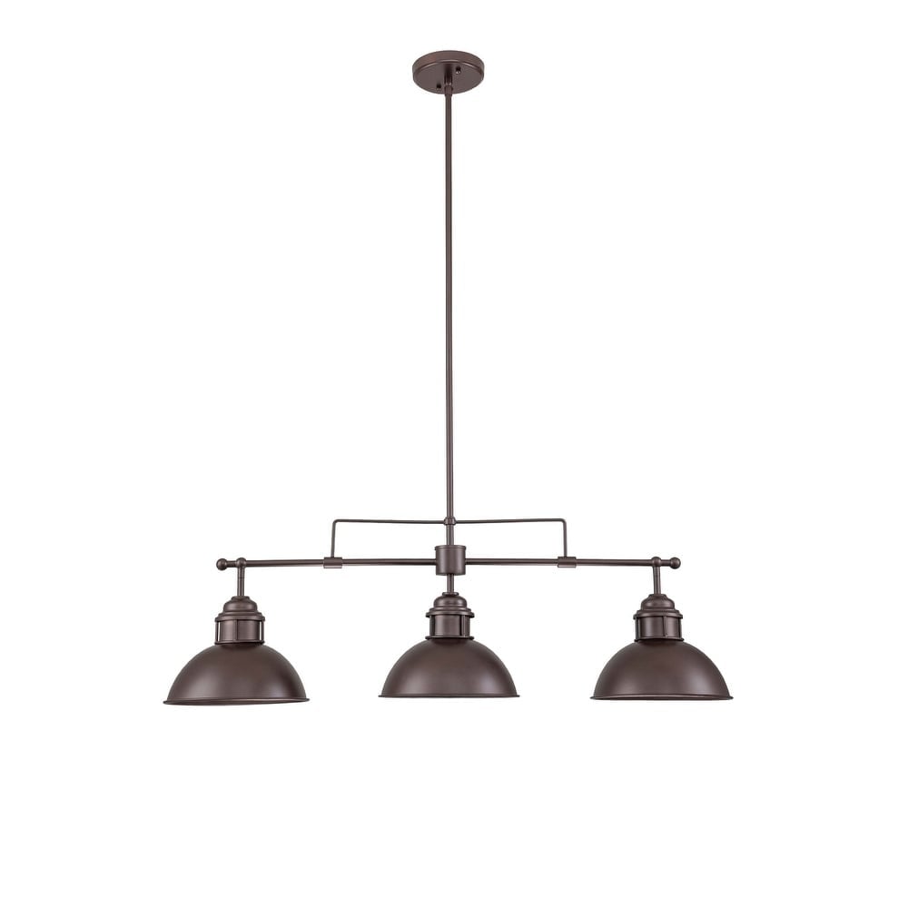 Suspension à 3 lumières en métal style campagnard rétro pour îlot de cuisine