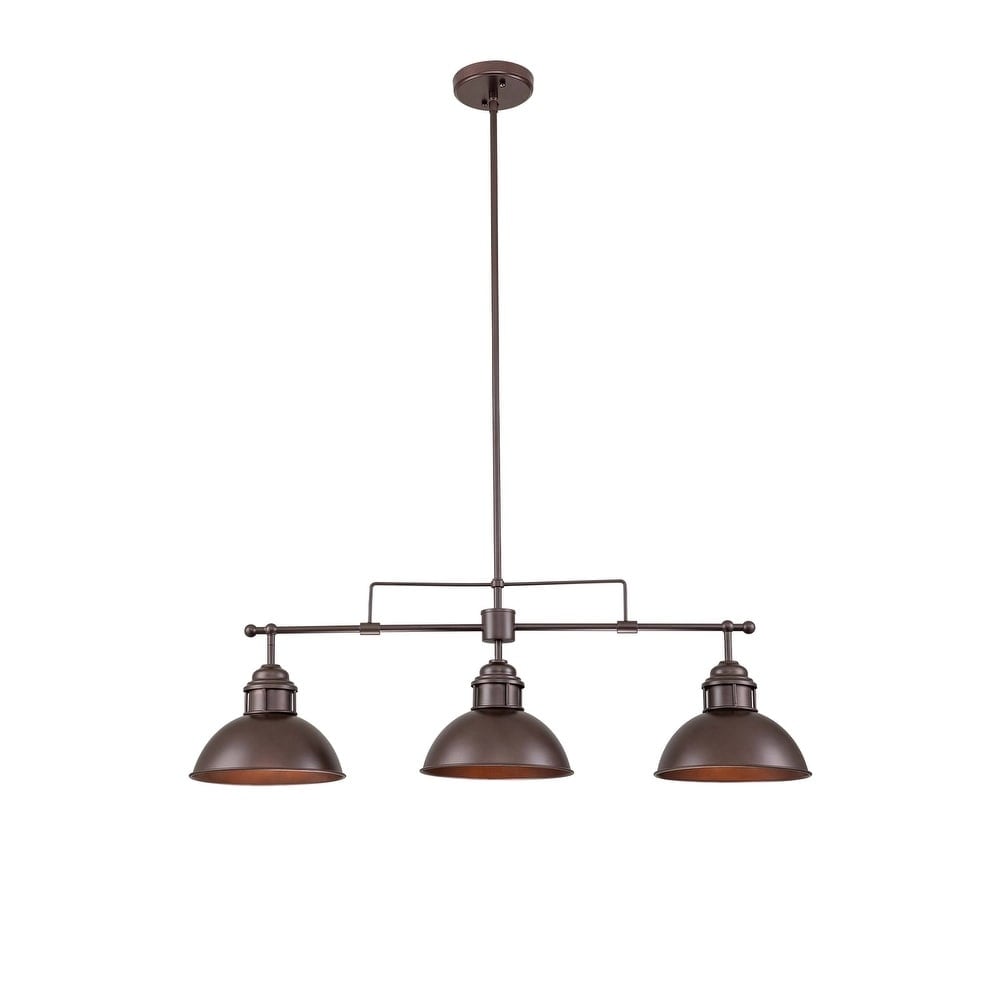 Suspension à 3 lumières en métal style campagnard rétro pour îlot de cuisine
