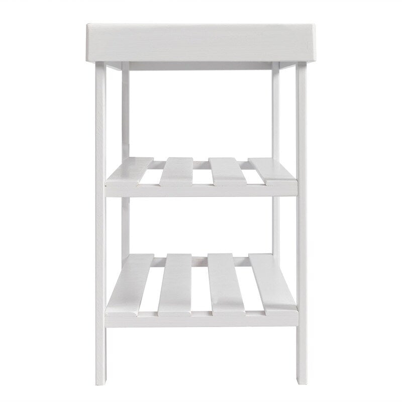 Banc à chaussures à 3 niveaux, organiseur de rangement pour chaussures pouvant supporter jusqu'à 240 lb
