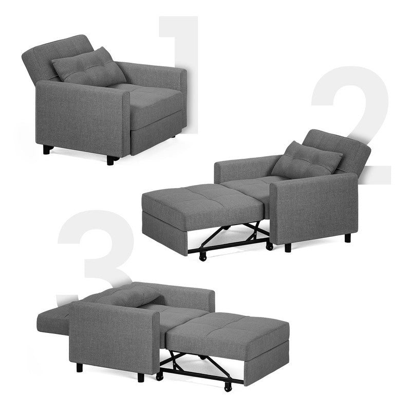 Canapé-lit 3 en 1 réglable, canapé-lit gigogne, convertible et pliable pour salon