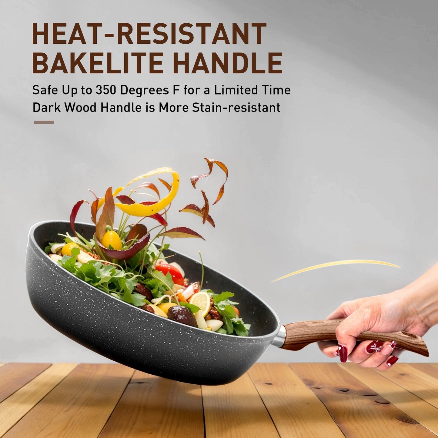 Batterie de cuisine et ustensiles de cuisson en granit de 30 pièces, ensemble de poêles de cuisson, ensemble de casseroles et poêles antiadhésives