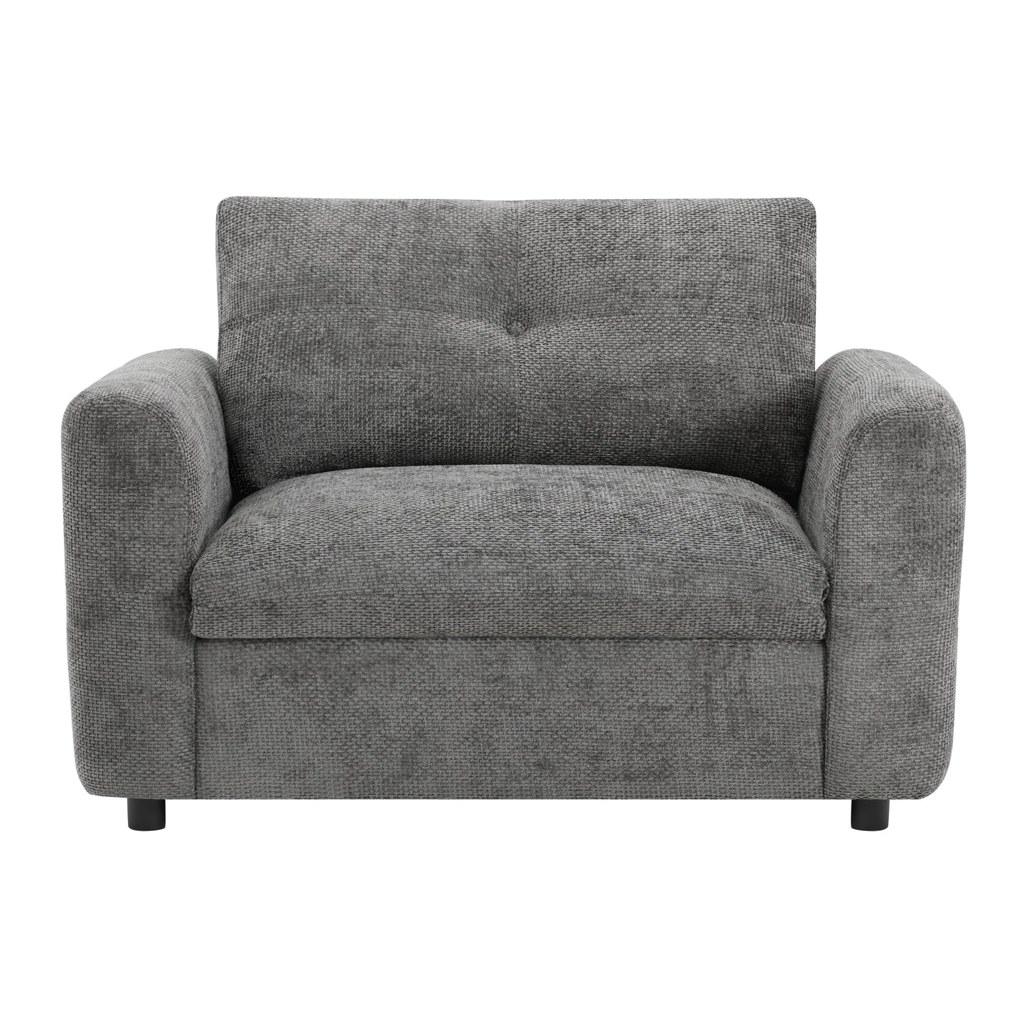 42�?Wide Seat Armchair with Dual-Port Charger and Tufted Pull-Line Design by Harper&Bright Designs