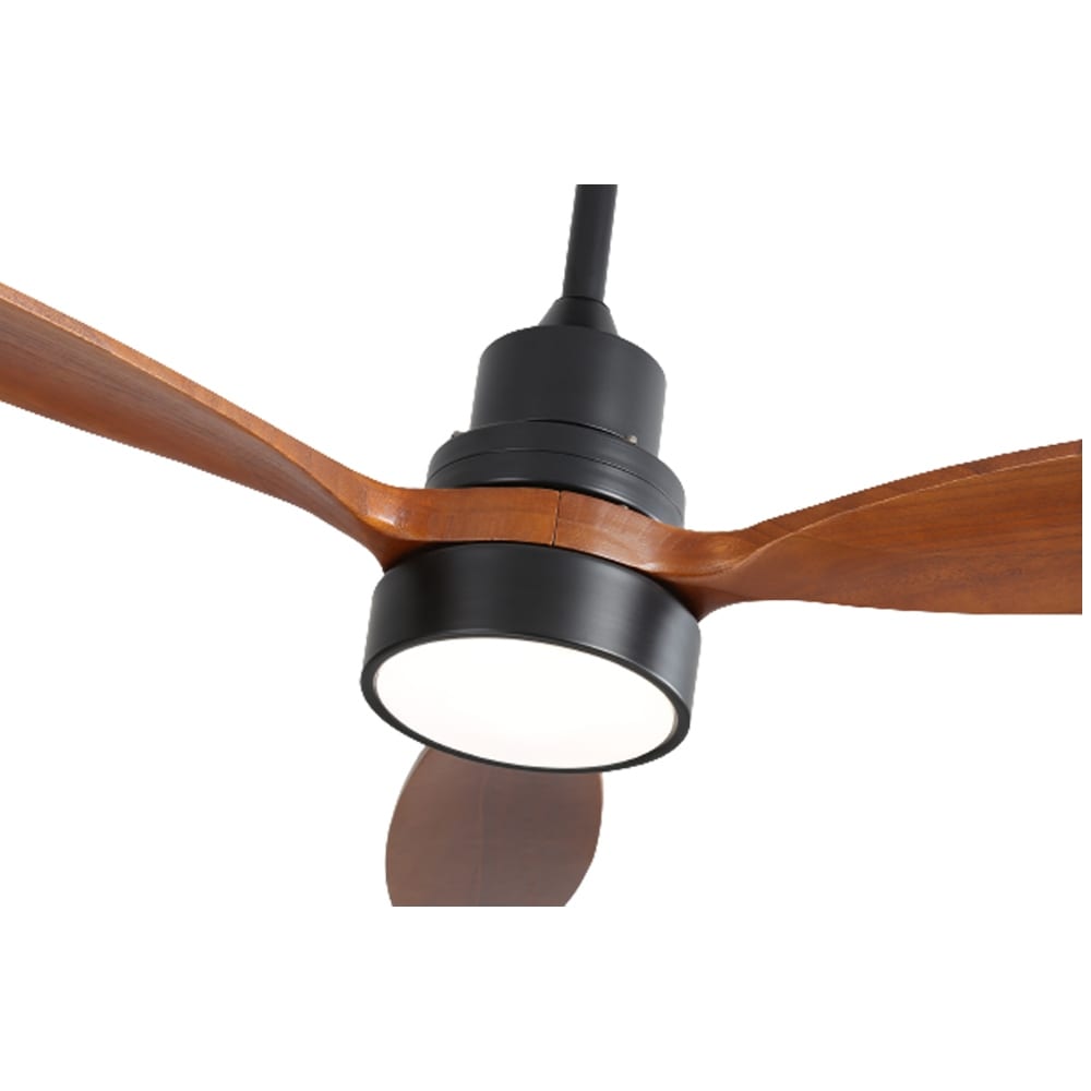 Ventilateur de plafond à LED intégré 48 et 52 pouces avec lumière et télécommande, moteur CC réversible