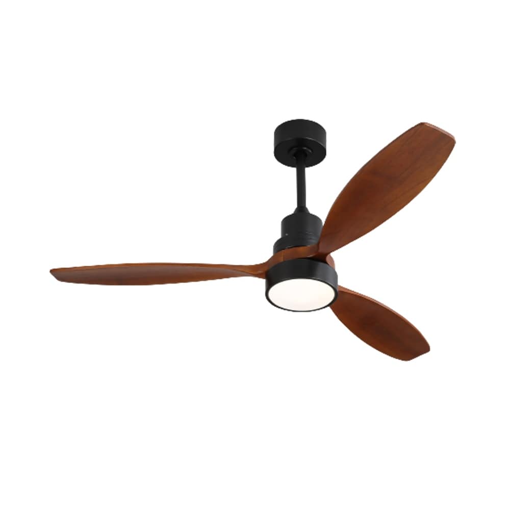 Ventilateur de plafond à LED intégré 48 et 52 pouces avec lumière et télécommande, moteur CC réversible