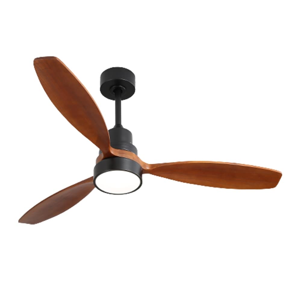 Ventilateur de plafond à LED intégré 48 et 52 pouces avec lumière et télécommande, moteur CC réversible