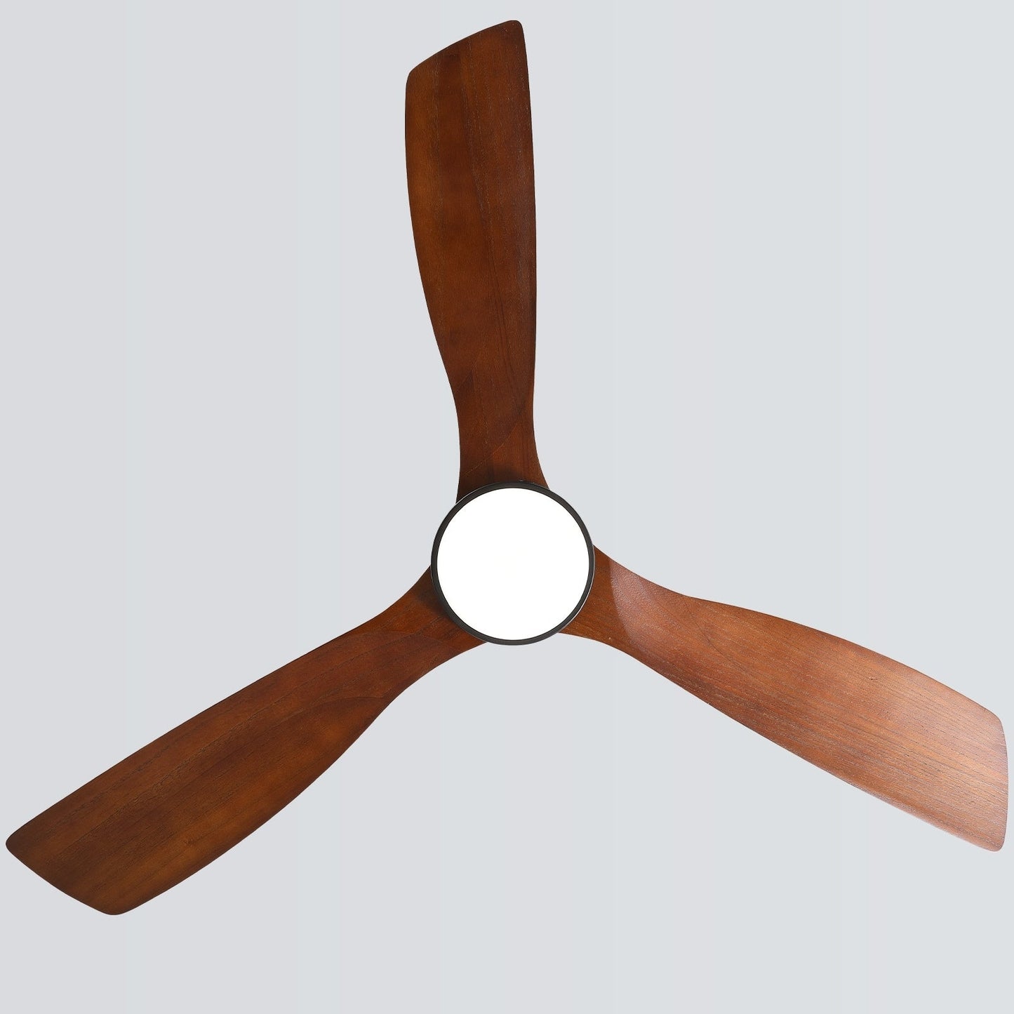 Ventilateur de plafond à LED intégré 48 et 52 pouces avec lumière et télécommande, moteur CC réversible