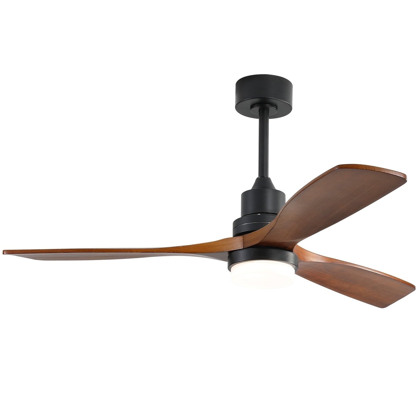 Ventilateur de plafond à LED intégré 48 et 52 pouces avec lumière et télécommande, moteur CC réversible