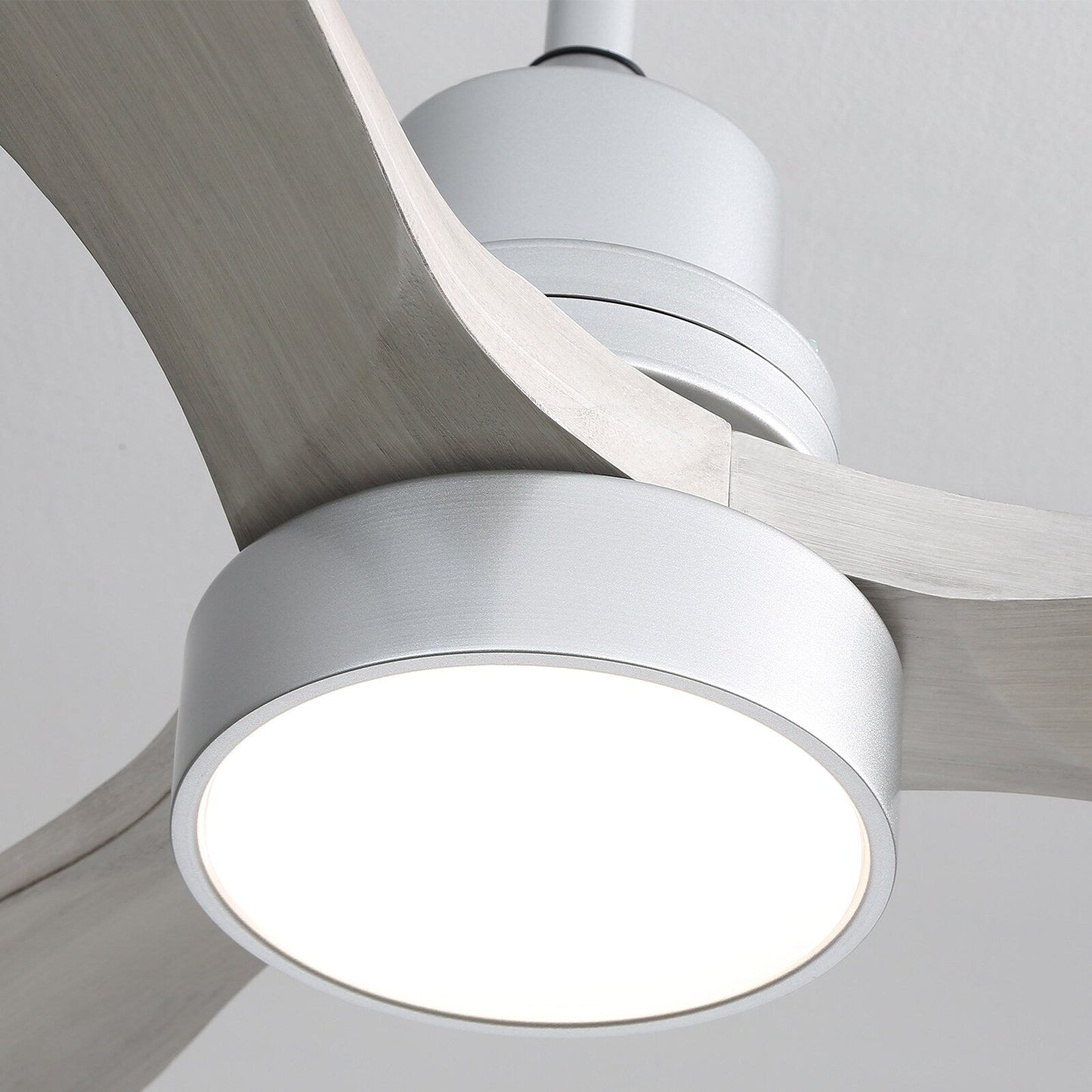 Ventilateur de plafond à LED intégré 48 et 52 pouces avec lumière et télécommande, moteur CC réversible