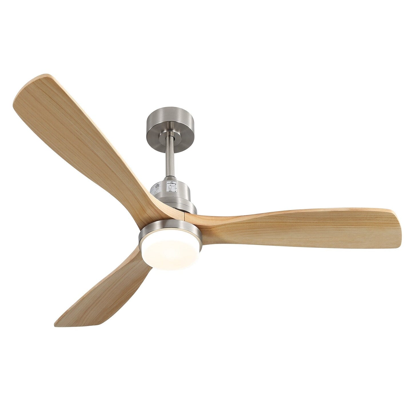 Ventilateur de plafond à LED intégré 48 et 52 pouces avec lumière et télécommande, moteur CC réversible