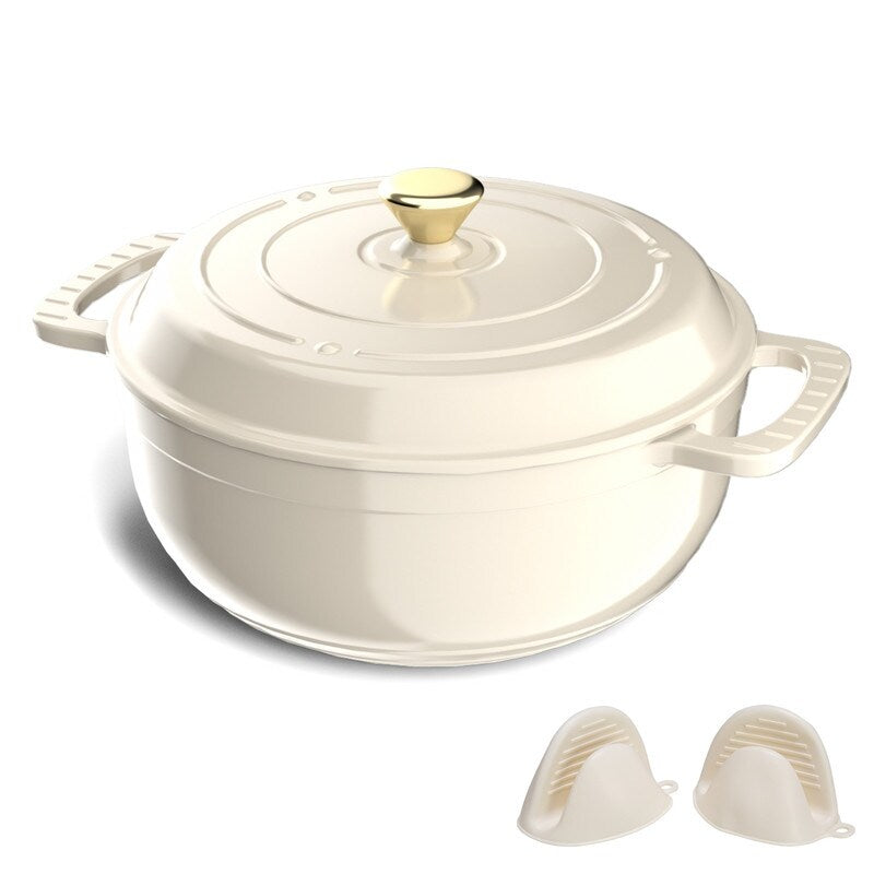 Cocotte ronde en fonte émaillée Signature de 5 pintes avec couvercle