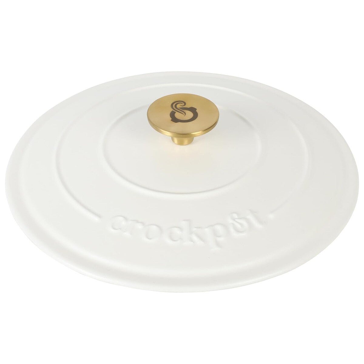 Cocotte ronde en fonte émaillée de 5 litres avec couvercle en lin