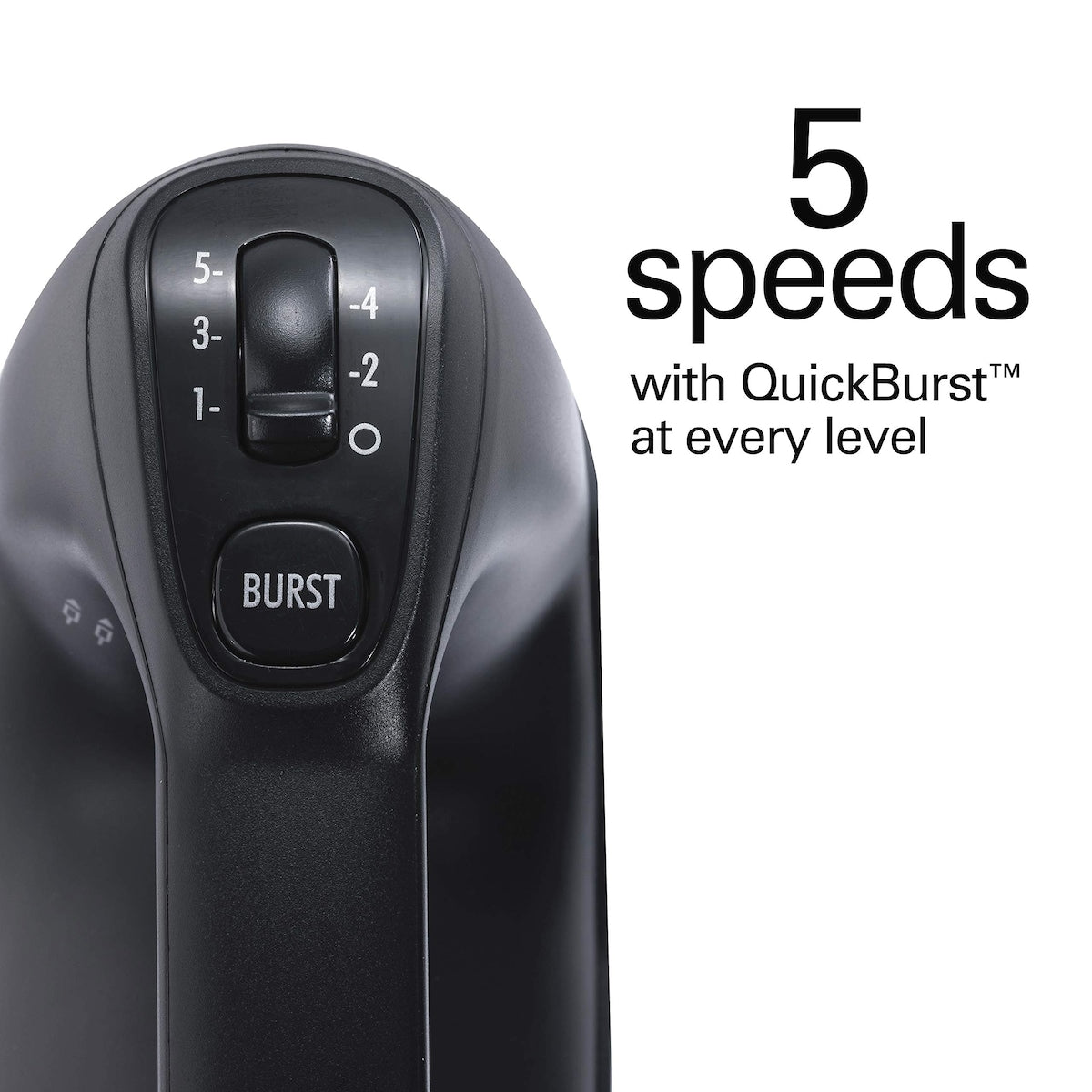 Batteur électrique à main 5 vitesses avec étui de rangement à clipser, QuickBurst, fouets et fouets à fils torsadés en acier inoxydable, menthe (62658)