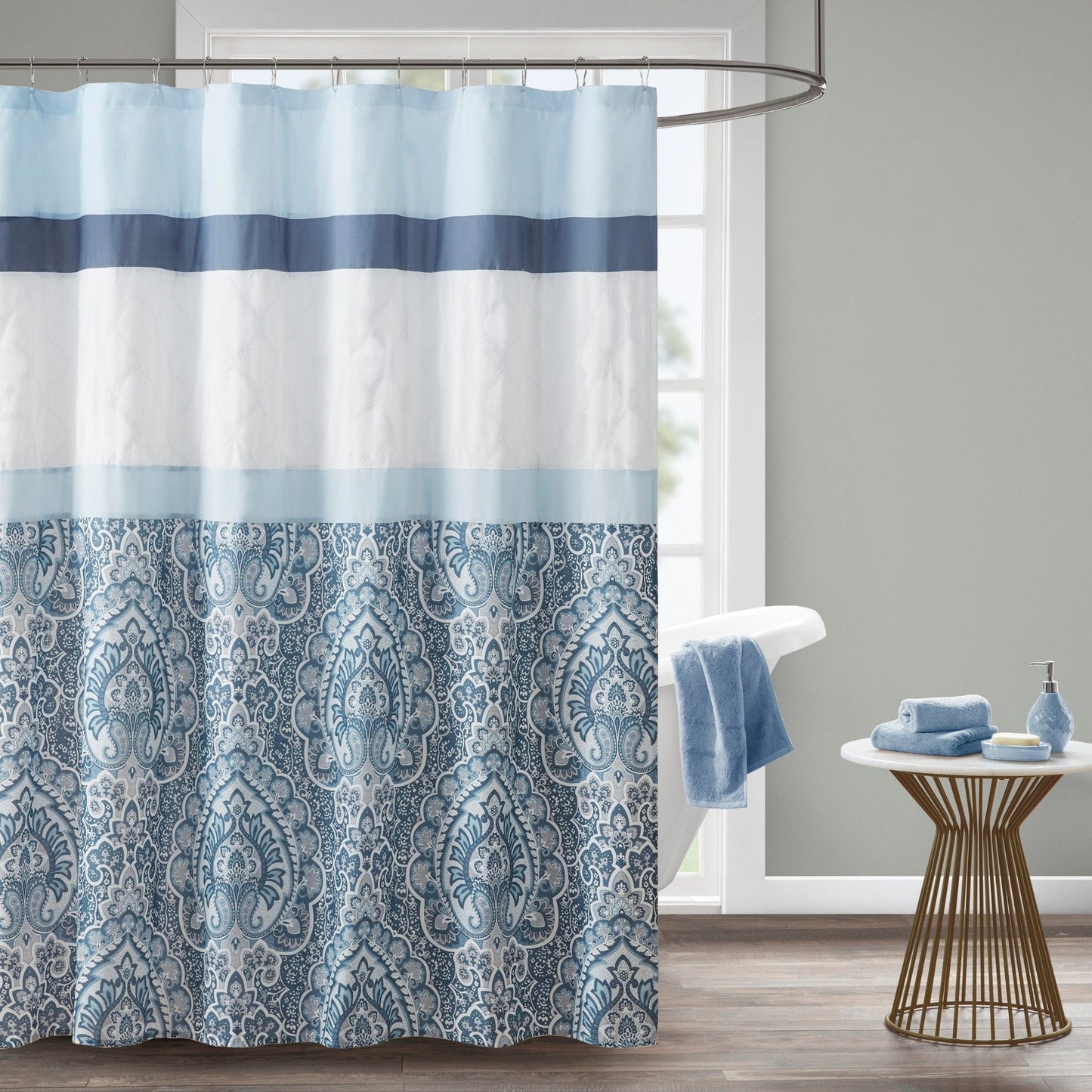 Rideau de douche imprimé et brodé Josefina 510 Design