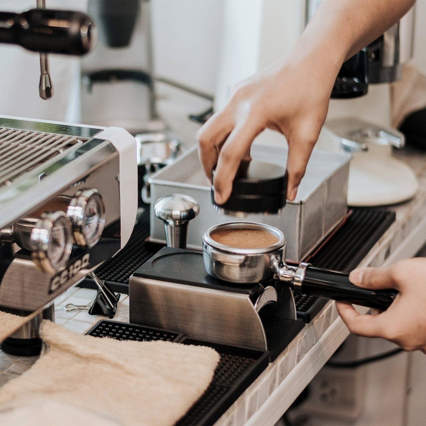 Panier filtre à café 51 mm, bol pour machine à expresso 2 tasses en acier inoxydable - Argent
