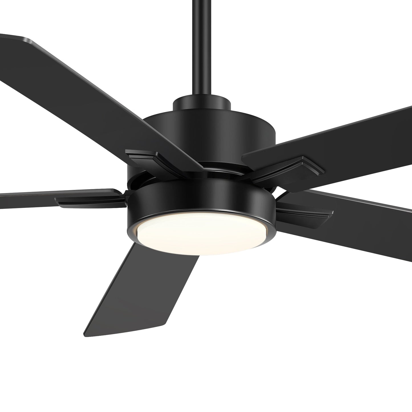 Ventilateur de plafond à DEL de 52 po avec kit d'éclairage et télécommande - 5 pales