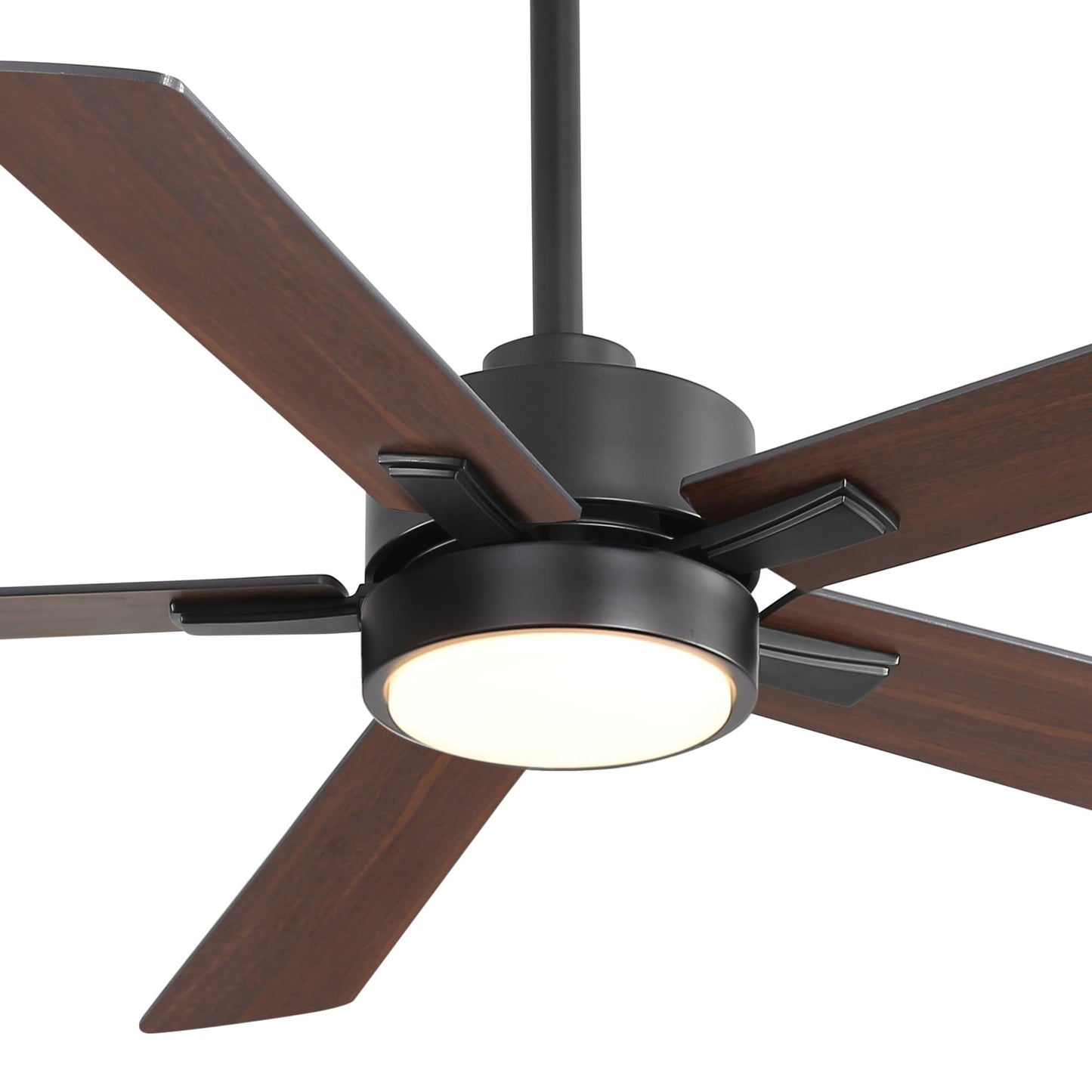 Ventilateur de plafond à DEL de 52 po avec kit d'éclairage et télécommande - 5 pales
