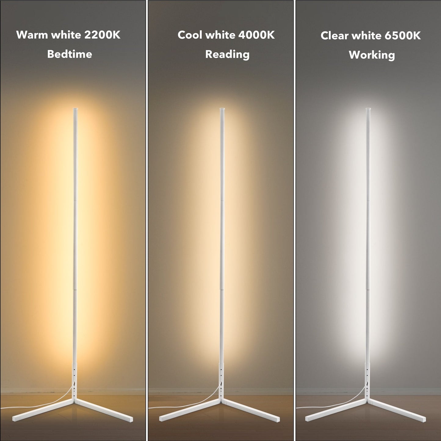 Lampe d'angle en métal RVB 55 LED minimaliste