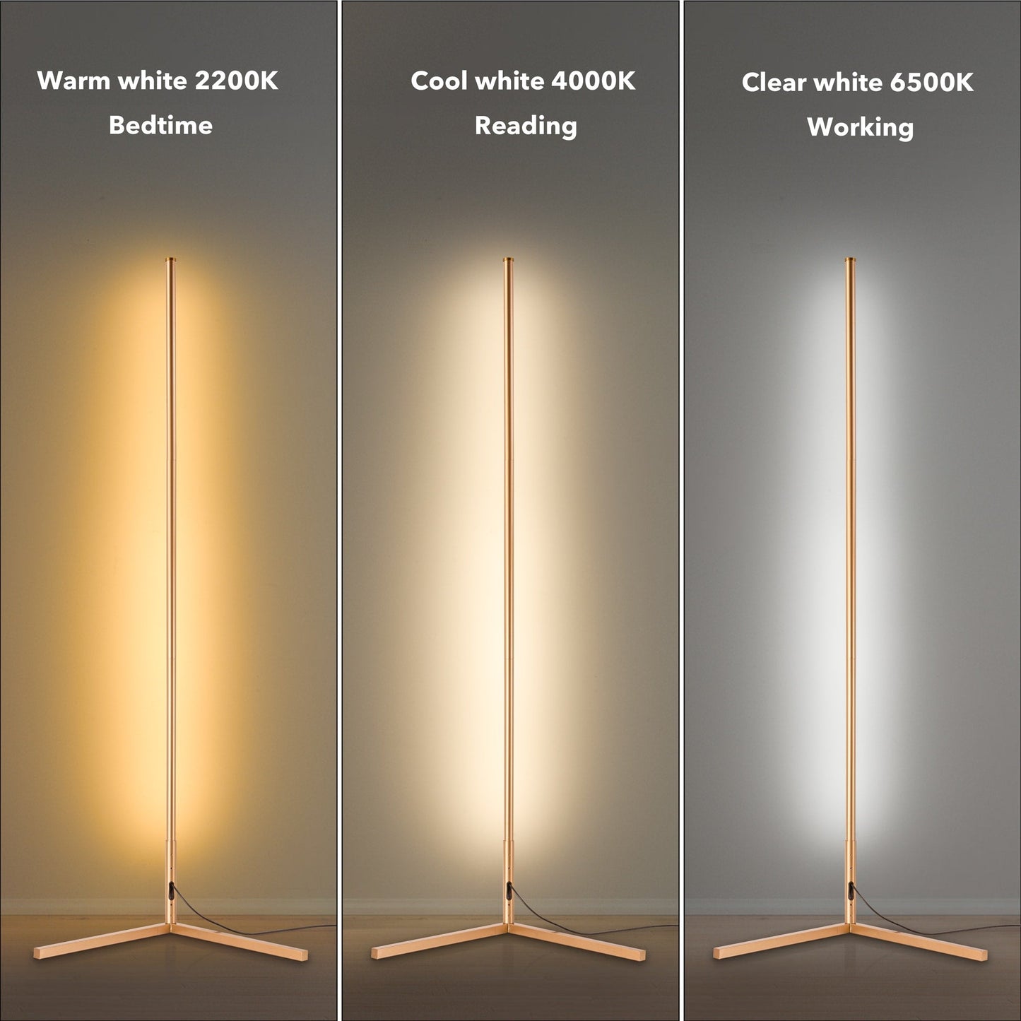 Lampe d'angle en métal RVB 55 LED minimaliste
