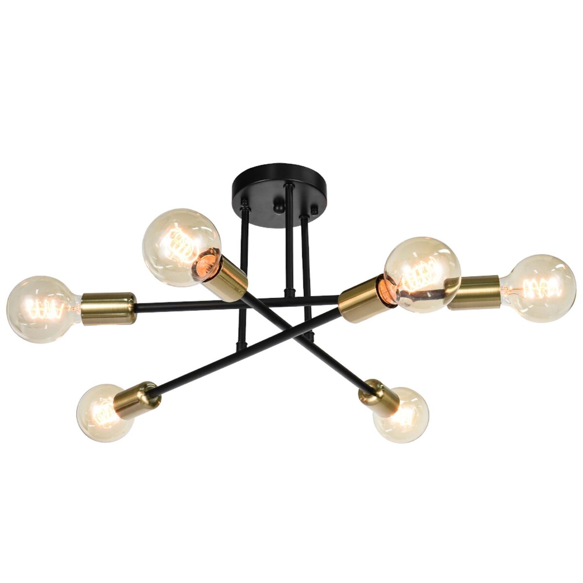 Plafonnier semi-encastré moderne en métal Sputnik de 60 cm (23,62 po)