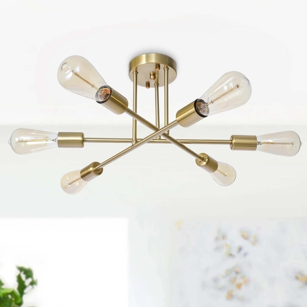 Plafonnier semi-encastré moderne en métal Sputnik de 60 cm (23,62 po)