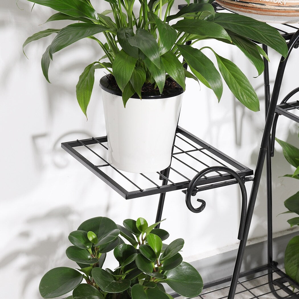 Support de pot de fleurs en métal à 6 niveaux pour balcon, étagère sur pied