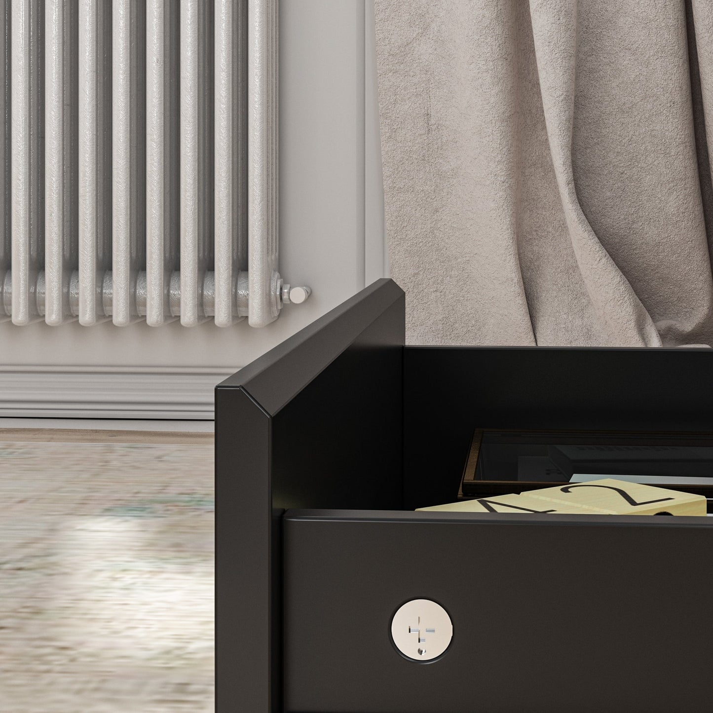 Commode d'appoint à 9 tiroirs 63W pour salon, chambre à coucher