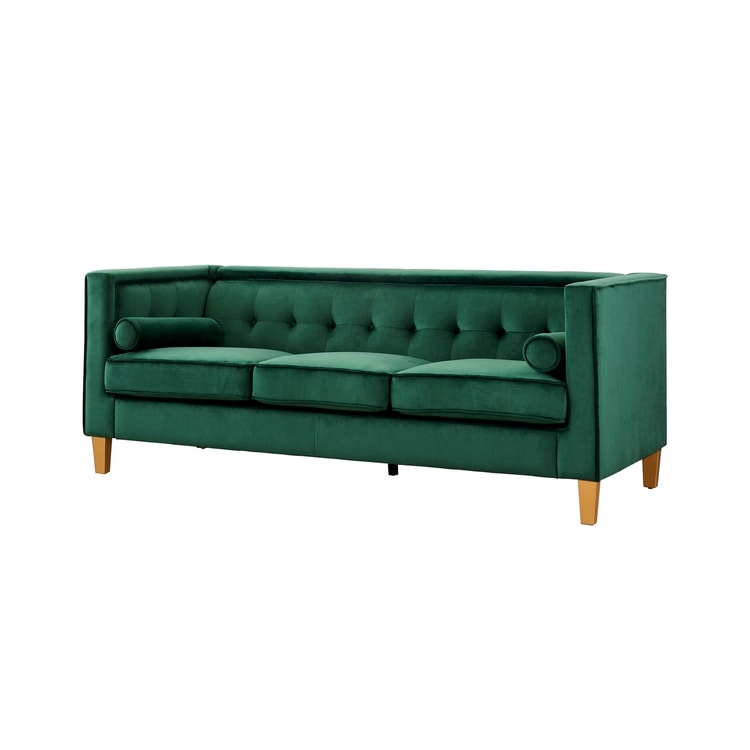 Sofa for Living Room Mid Century Sofa Tufted Cushion Solid Wooden Legs for Living Room Bedroom Comfy