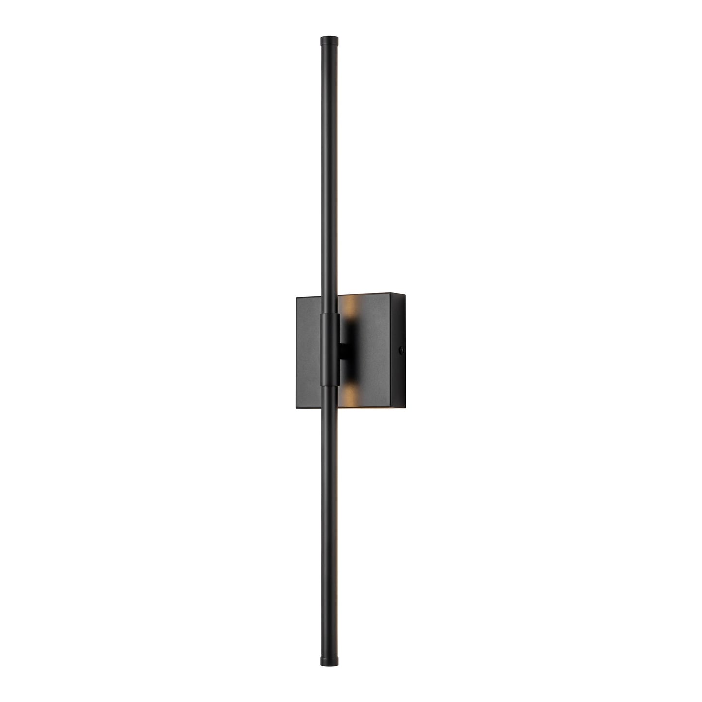 Applique murale linéaire moderne à 1 ampoule, noire/dorée/nickel, à LED, à intensité variable, pour salle de bain