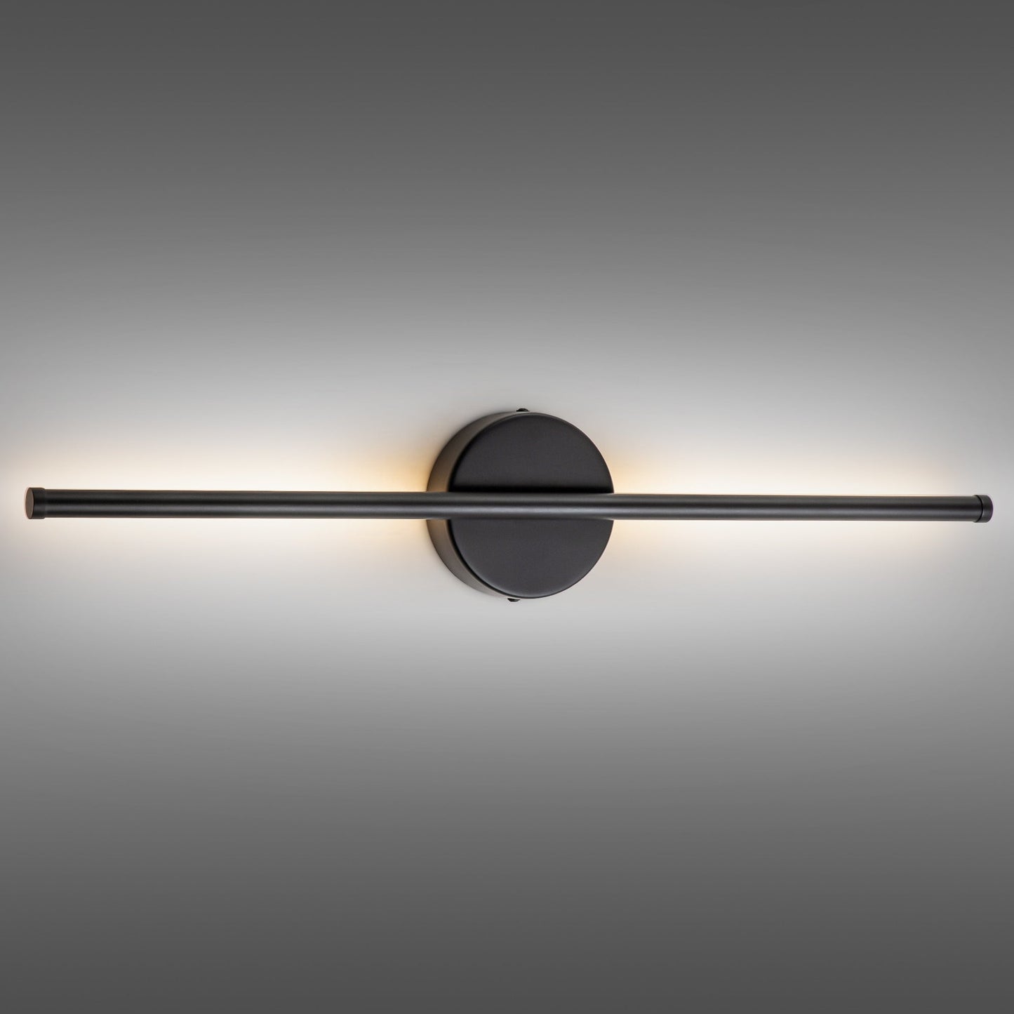 Applique murale linéaire moderne à 1 ampoule, noire/dorée/nickel, à LED, à intensité variable, pour salle de bain
