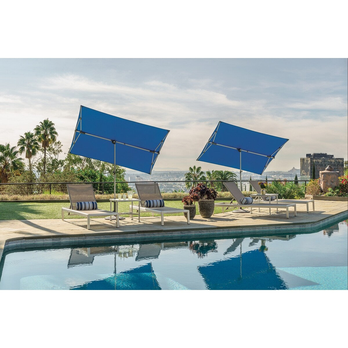 Parasol de balcon rectangulaire SimplyShade Capri 4,96'x6,93'