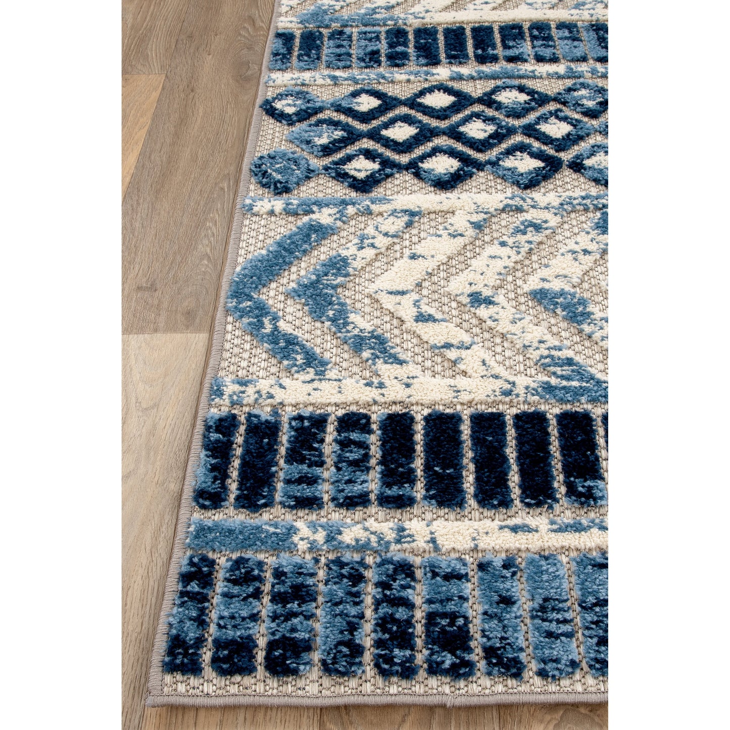 Tapis d'intérieur/extérieur géométrique vieilli World Rug Gallery