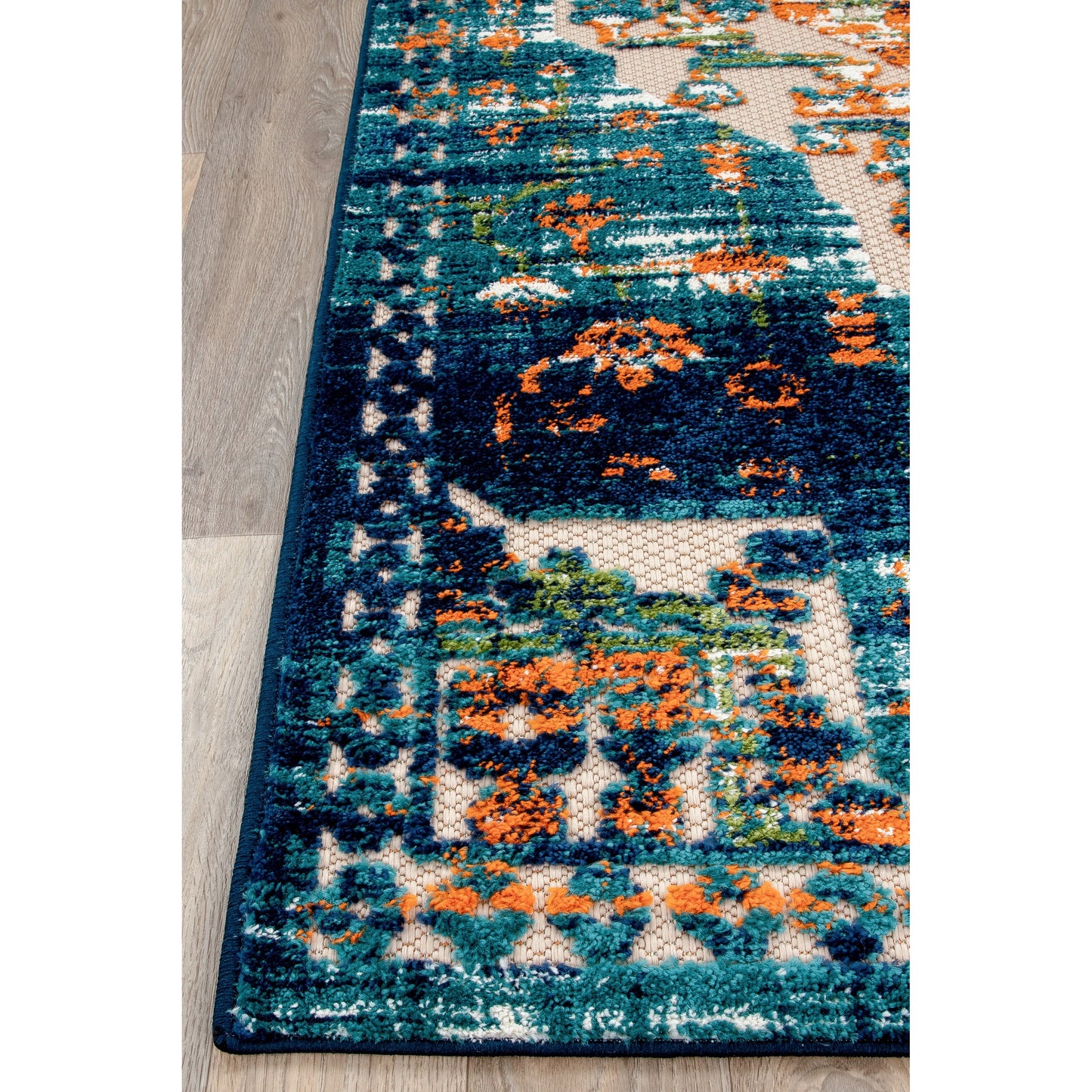 Tapis traditionnel d'intérieur/extérieur vieilli World Rug Gallery