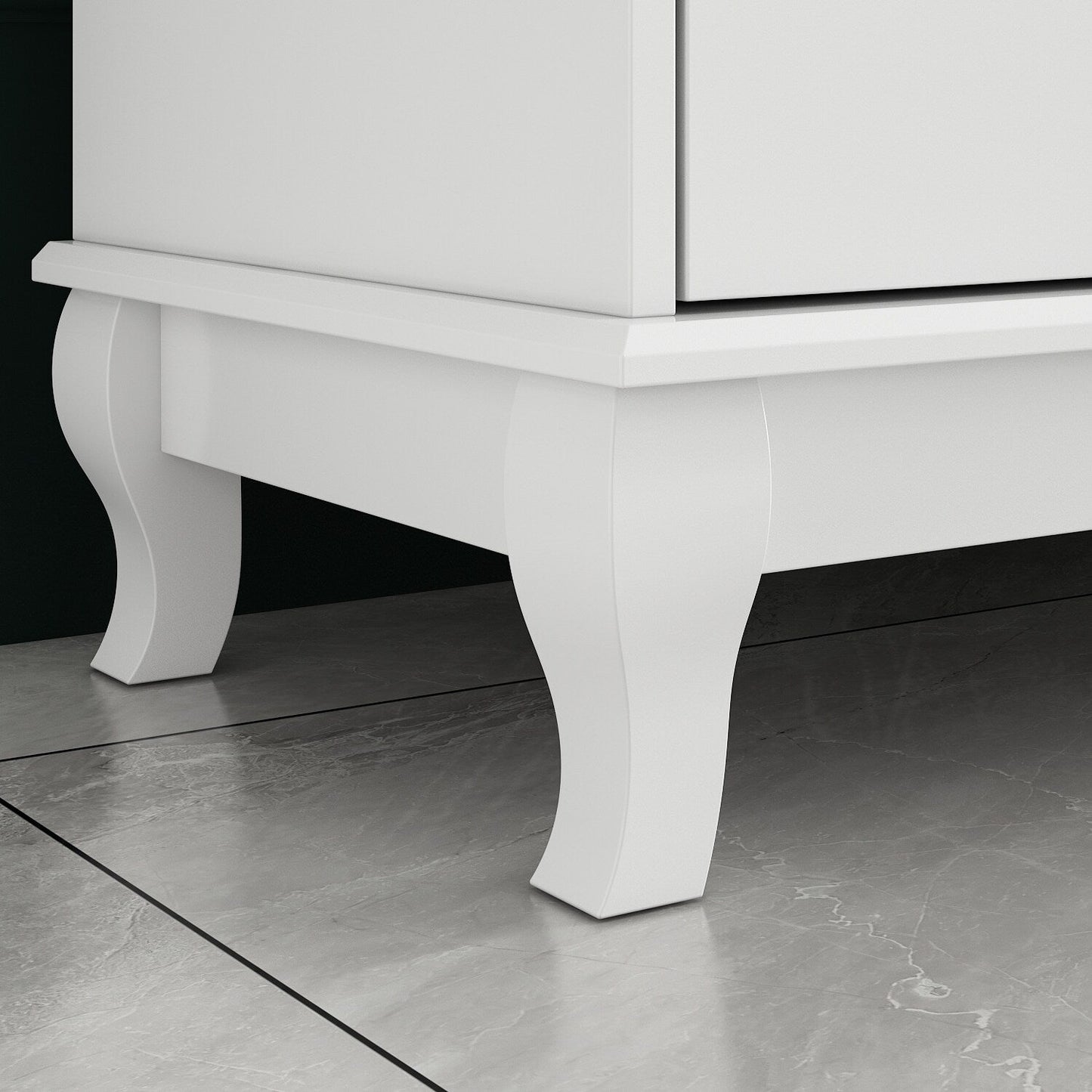 Commode double à 10 tiroirs pour chambre à coucher, commode blanche, grand espace de rangement