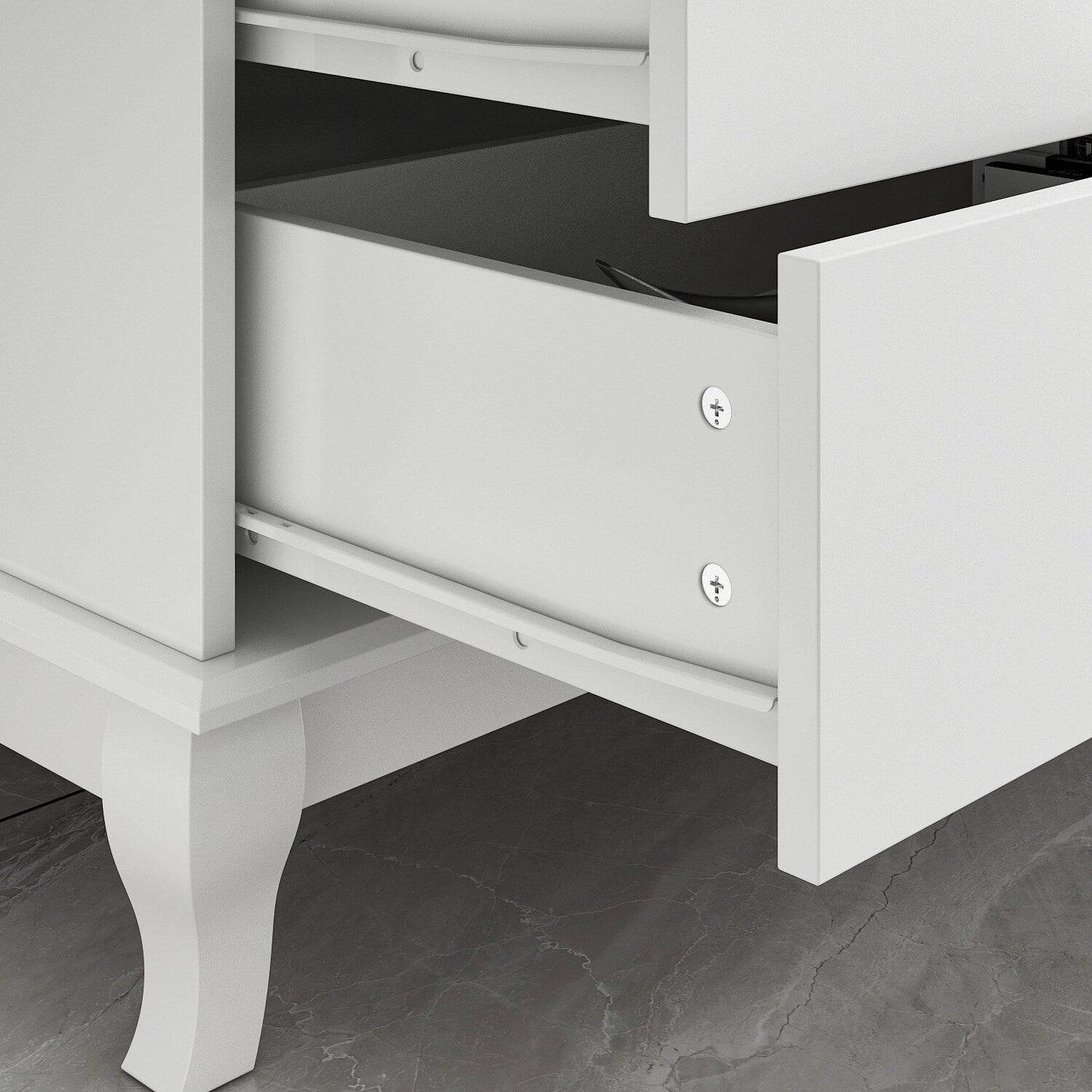 Commode double à 10 tiroirs pour chambre à coucher, commode blanche, grand espace de rangement