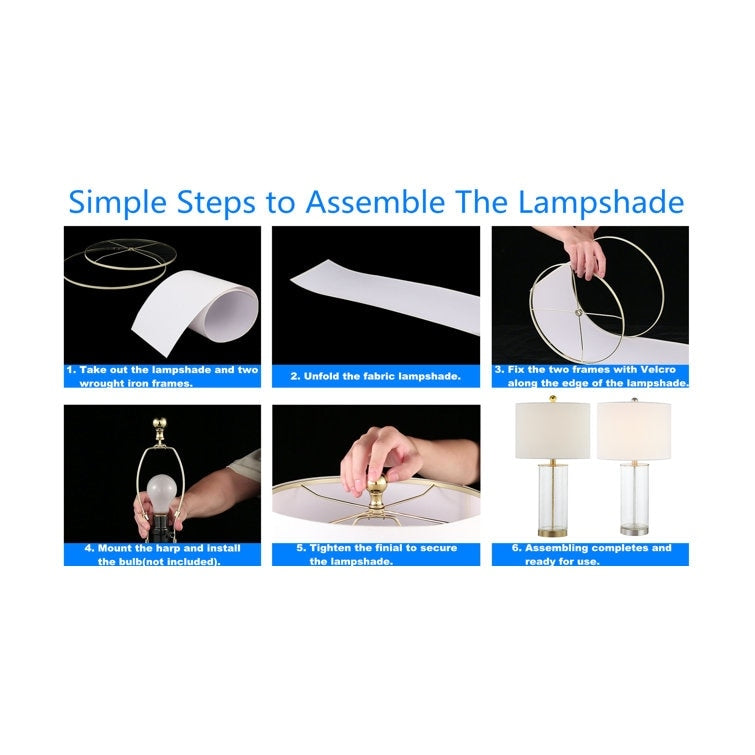 Lot de 2 lampes de table en verre transparent (23,75 $) - 13 x 13 x 23,75 $