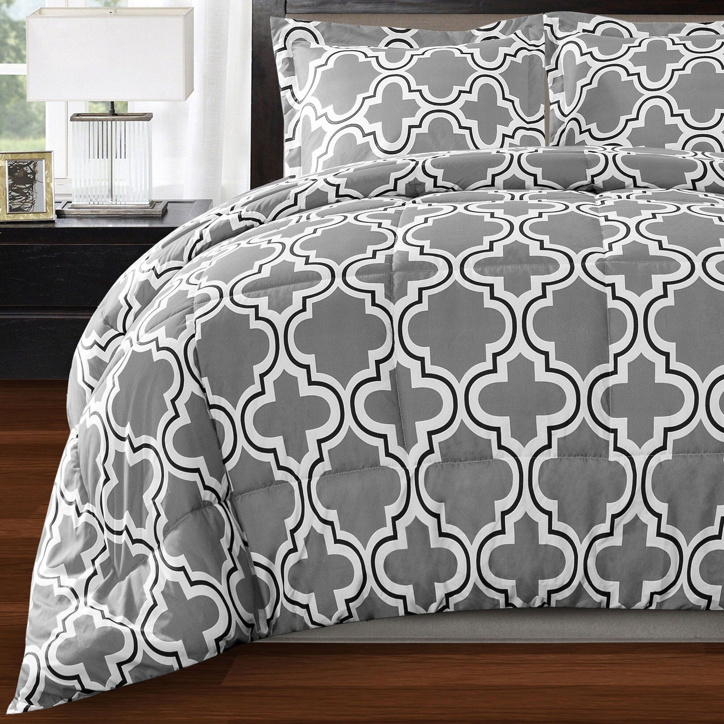 Ensemble de couettes toutes saisons en tissu treillis alternatif en duvet de qualité supérieure